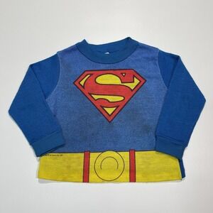Vintage 70s JCPenney Toddler Time Superman Boys Pajama Top Size 2T